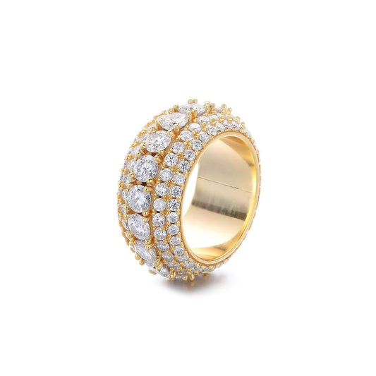 SSS - Wide band diamonds set Pave Diamond ring