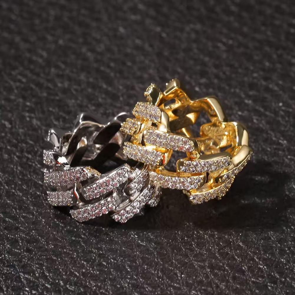 SSS - Cuban interlocking icedout Diamond ring