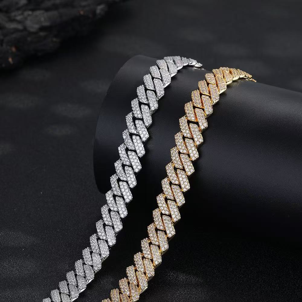 SSS - 15MM Icedout Cuban diamond pointers Necklace