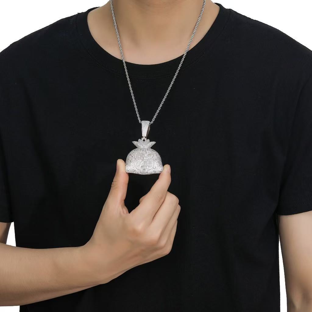 SSS - Moneybag baguette diamonds icedout pendant