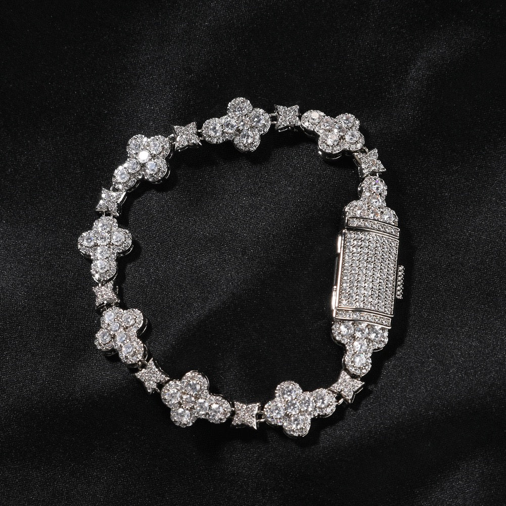 SSS - Cross Fleury Tennis diamond link bracelet