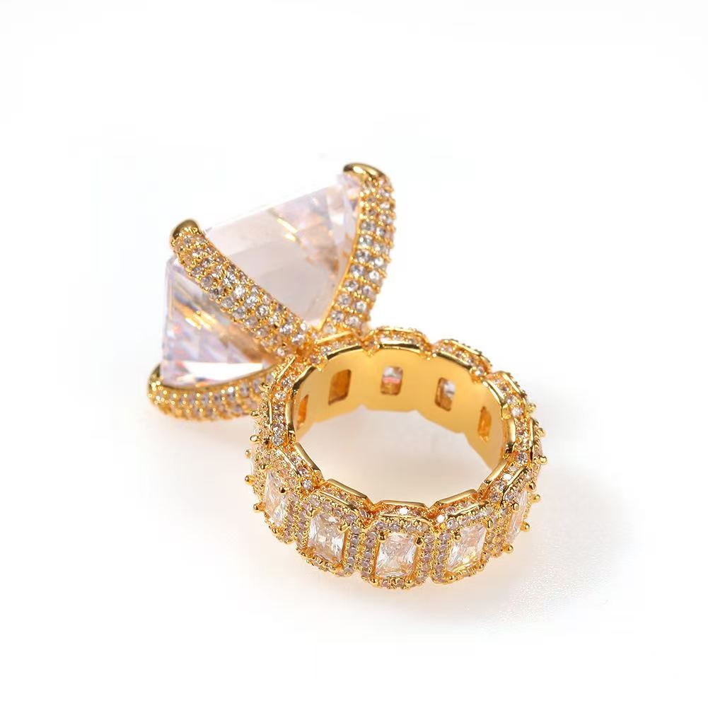 SSS -  Large Radiant Solitaire Cut engagement diamond ring
