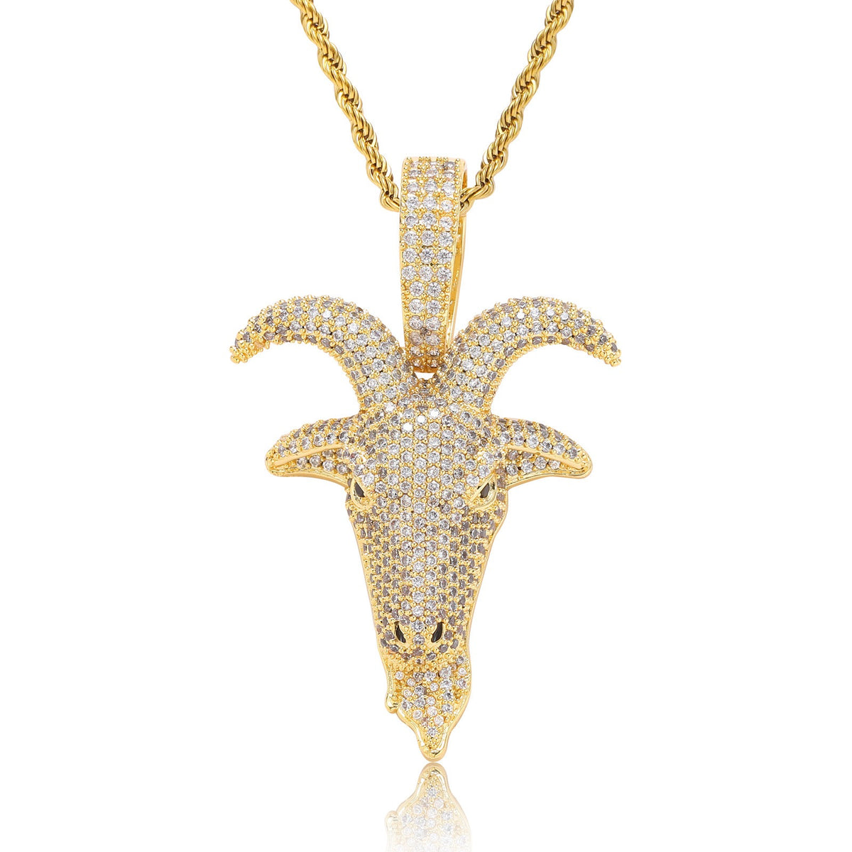 SSS - Icedout Goat Head diamond pendant