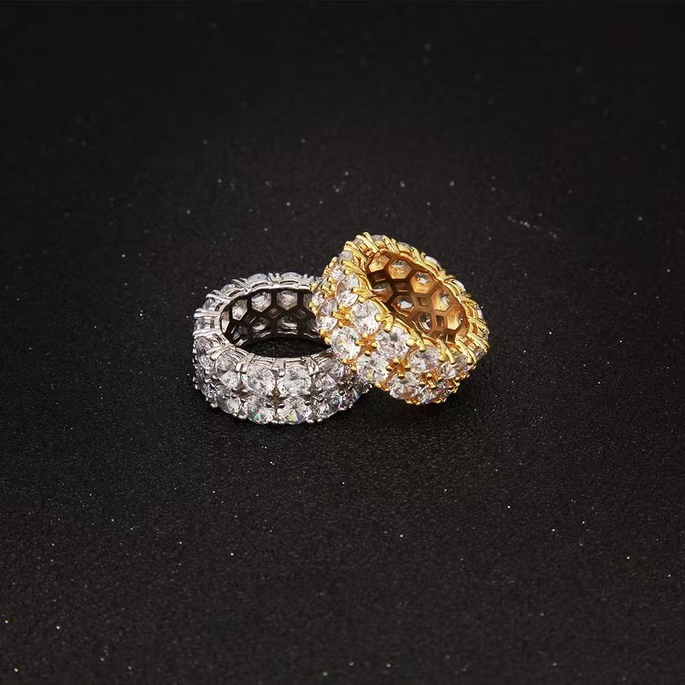 SSS - Double row Icedout Eternity Diamond Round Cut Ring