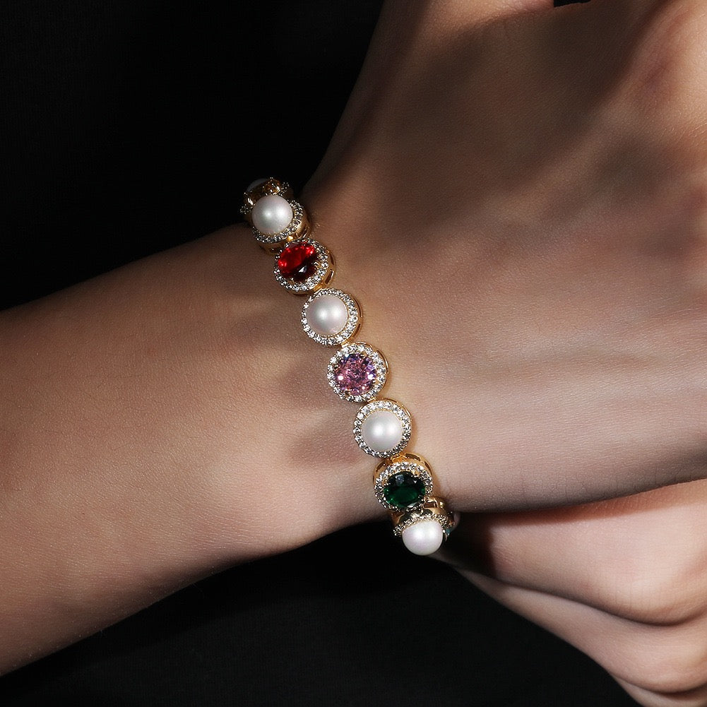 SSS - Perle link sapphire gemstone Necklace