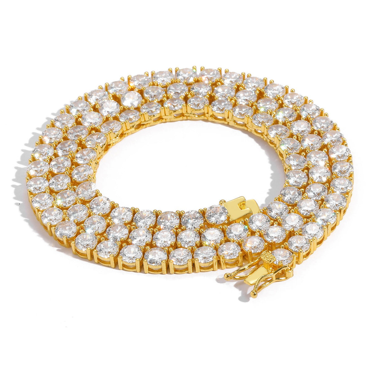 SSS - Tennis Chain Icedout Round Cut diamond Neckalce