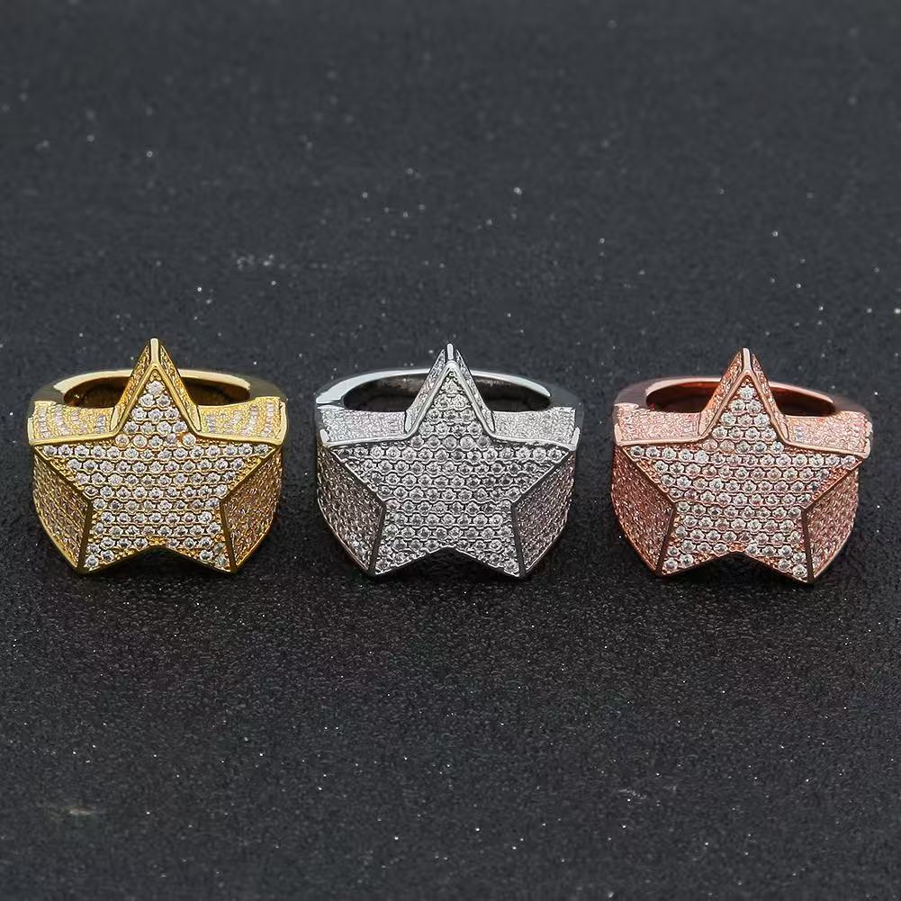 SSS - Star Icedout 3D Diamond Cut Ring