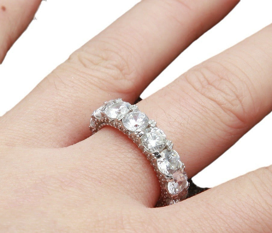 SSS - Icedout Eternity Diamond Round Cut Ring