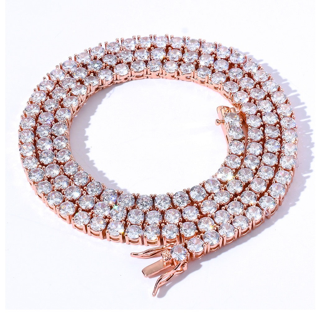 SSS - Tennis Chain Icedout Round Cut diamond Neckalce