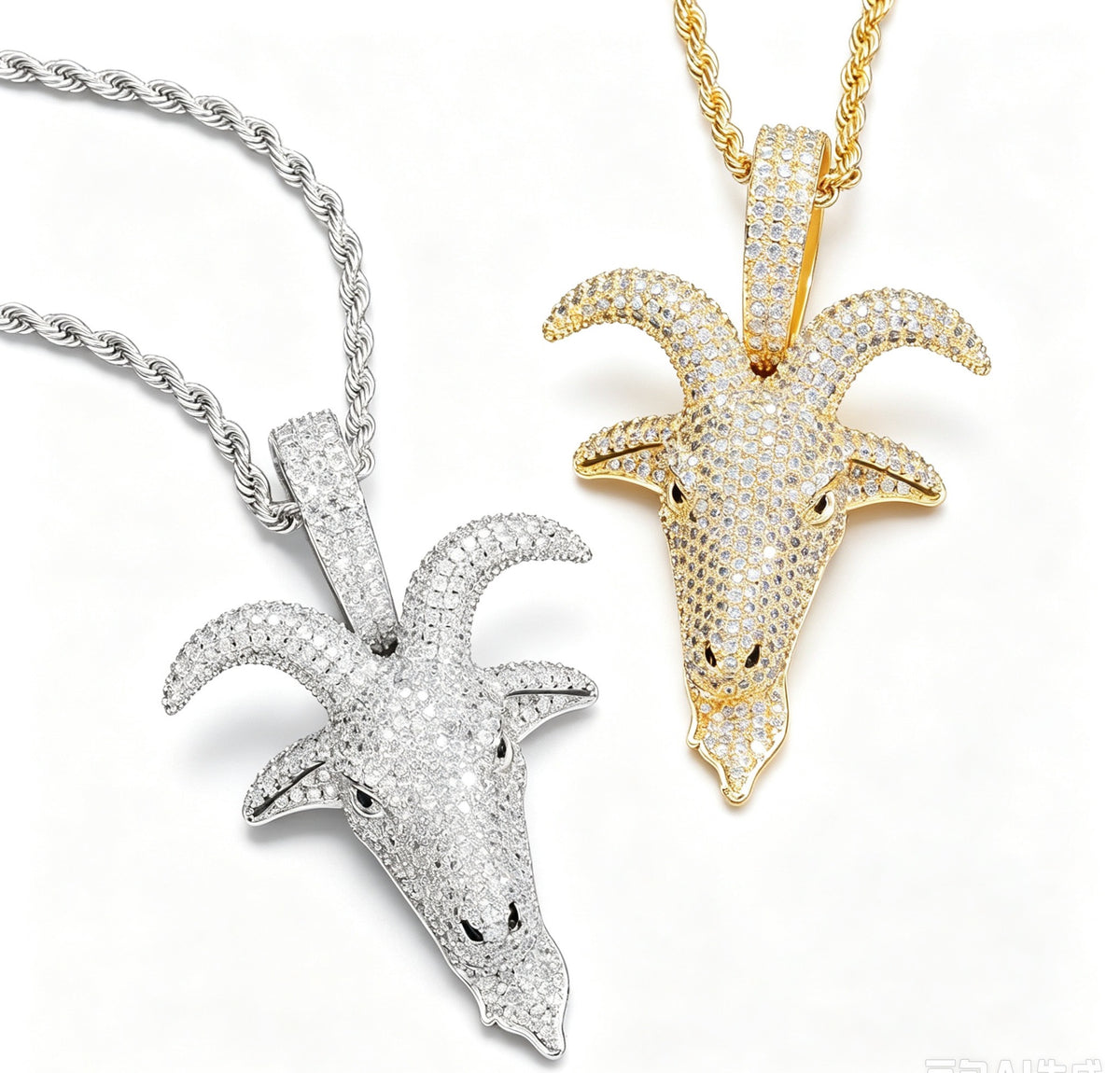SSS - Icedout Goat Head diamond pendant