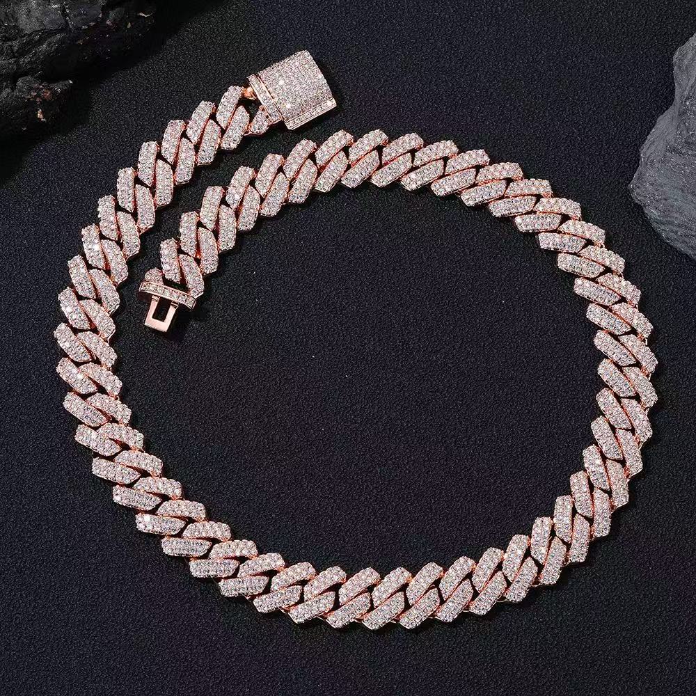 SSS - 15MM Icedout Cuban diamond pointers Necklace