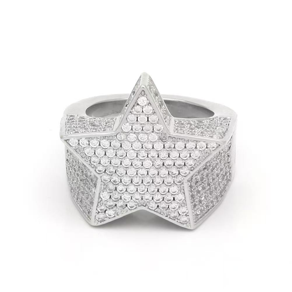 SSS - Star Icedout 3D Diamond Cut Ring