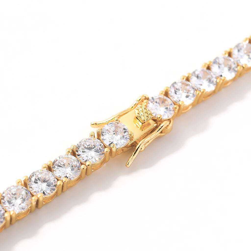SSS - Tennis Chain Icedout Round Cut diamond Neckalce