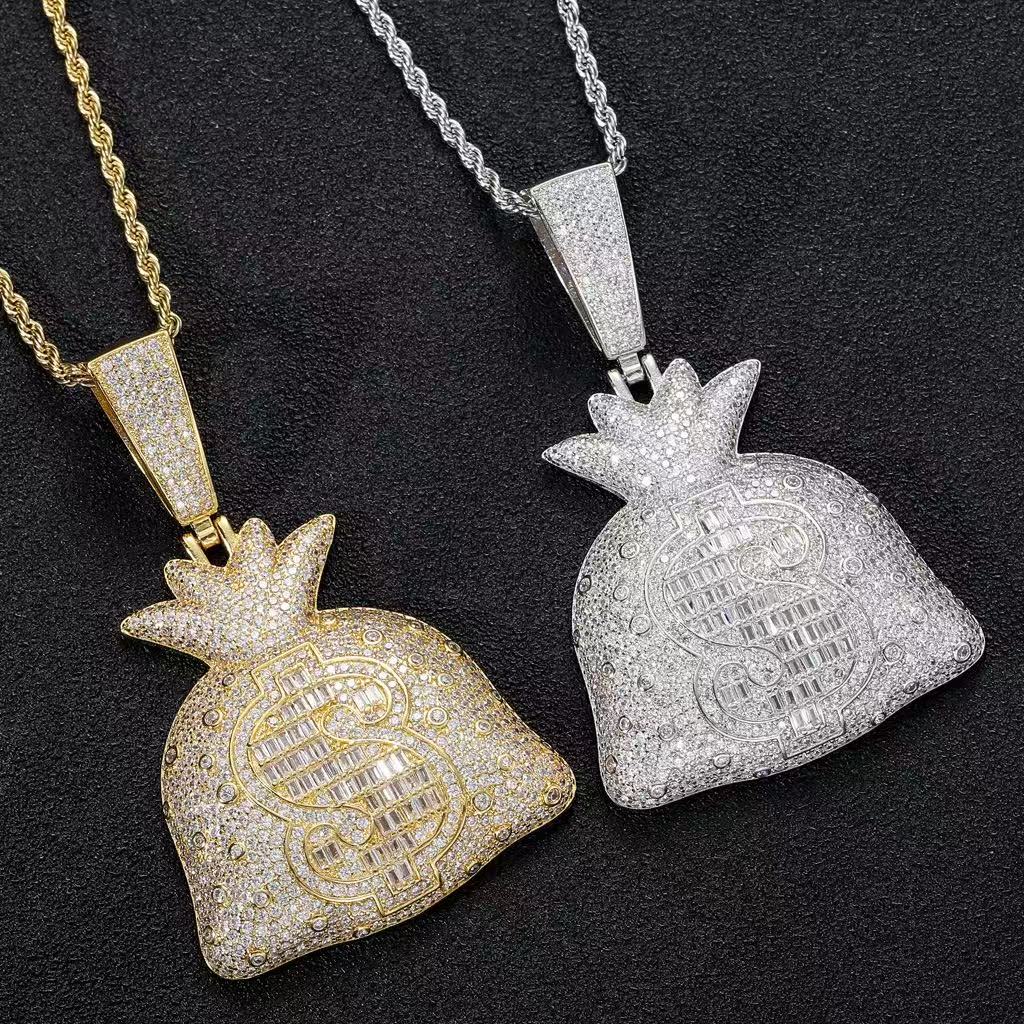SSS - Moneybag baguette diamonds icedout pendant