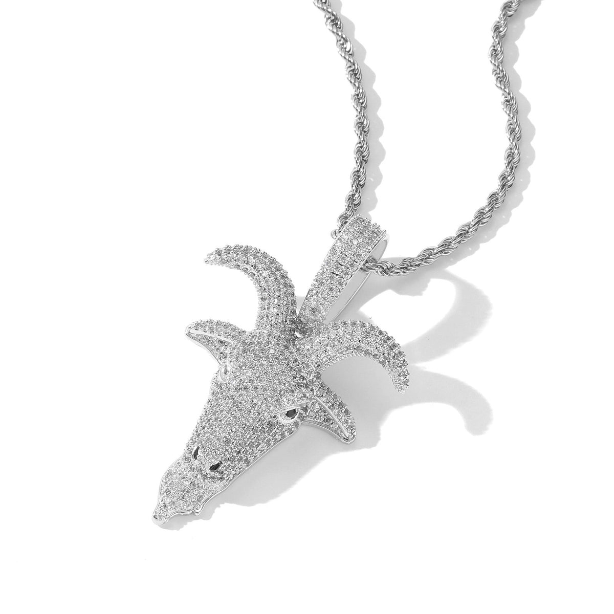 SSS - Icedout Goat Head diamond pendant