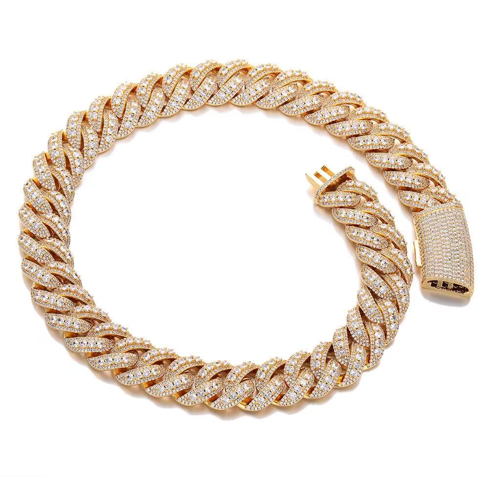 SSS - 20MM Icedout Cuban diamond pointers Necklace