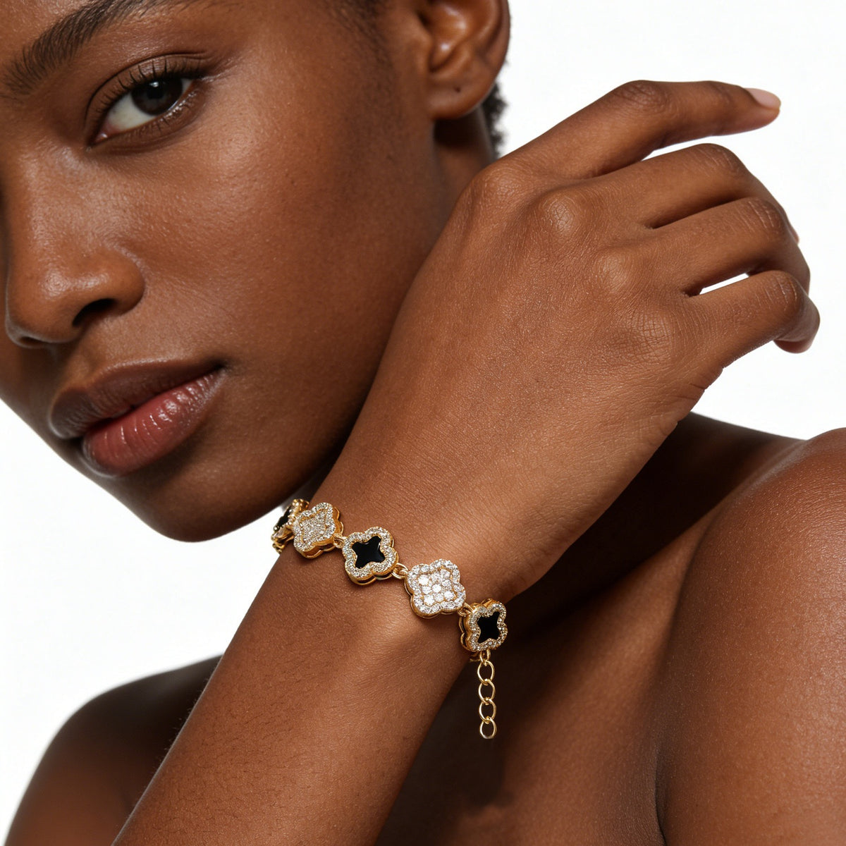 SSS - Clover GVC Plating gold diamond bracelet