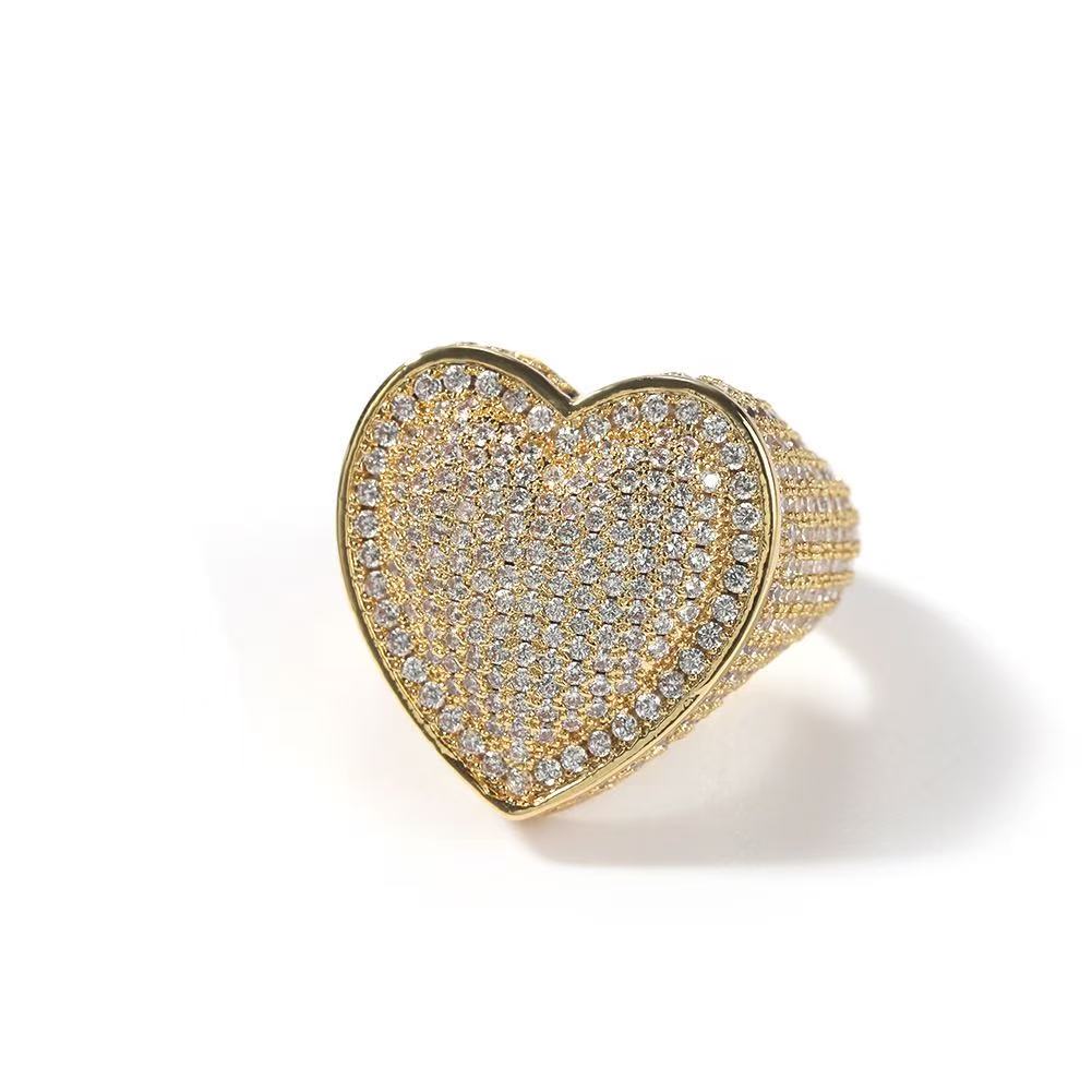 SSS -  Icedout Heart round cut diamond ring
