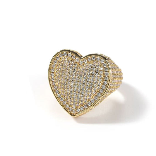 SSS -  Icedout Heart round cut diamond ring