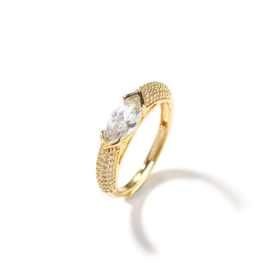 SSS -   Marquise diamonds set  adjustable Diamond ring