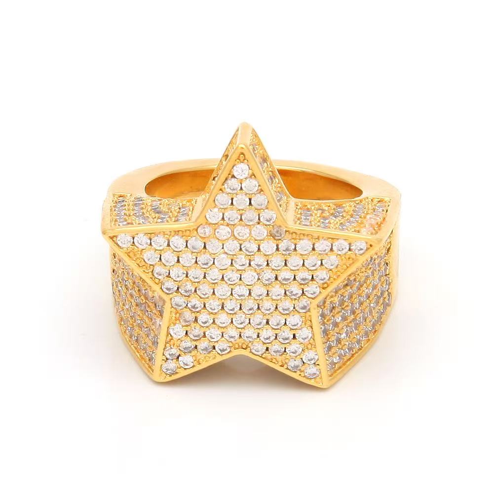 SSS - Star Icedout 3D Diamond Cut Ring