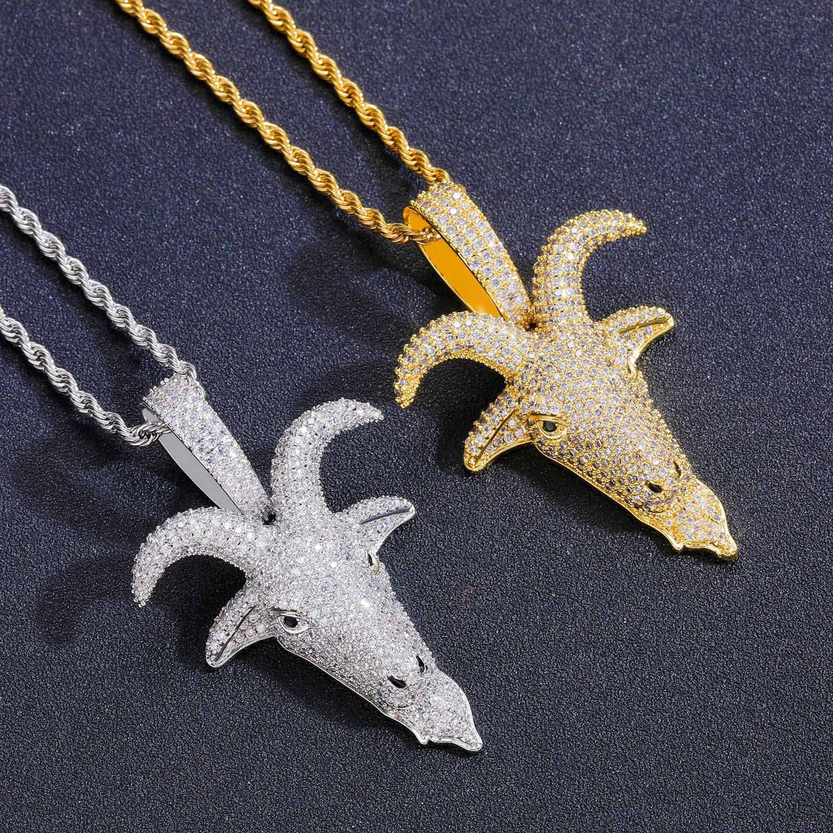 SSS - Icedout Goat Head diamond pendant