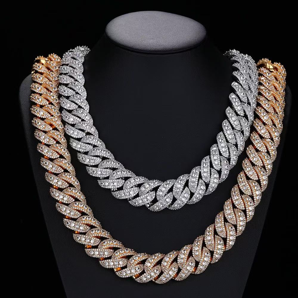 SSS - 20MM Icedout Cuban diamond pointers Necklace