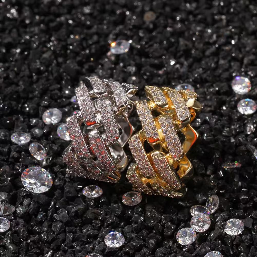SSS -   Cuban interlocking icedout Diamond ring