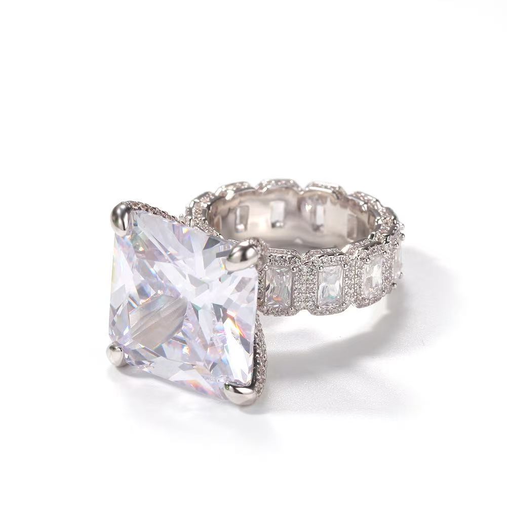 SSS -  Large Radiant Solitaire Cut engagement diamond ring