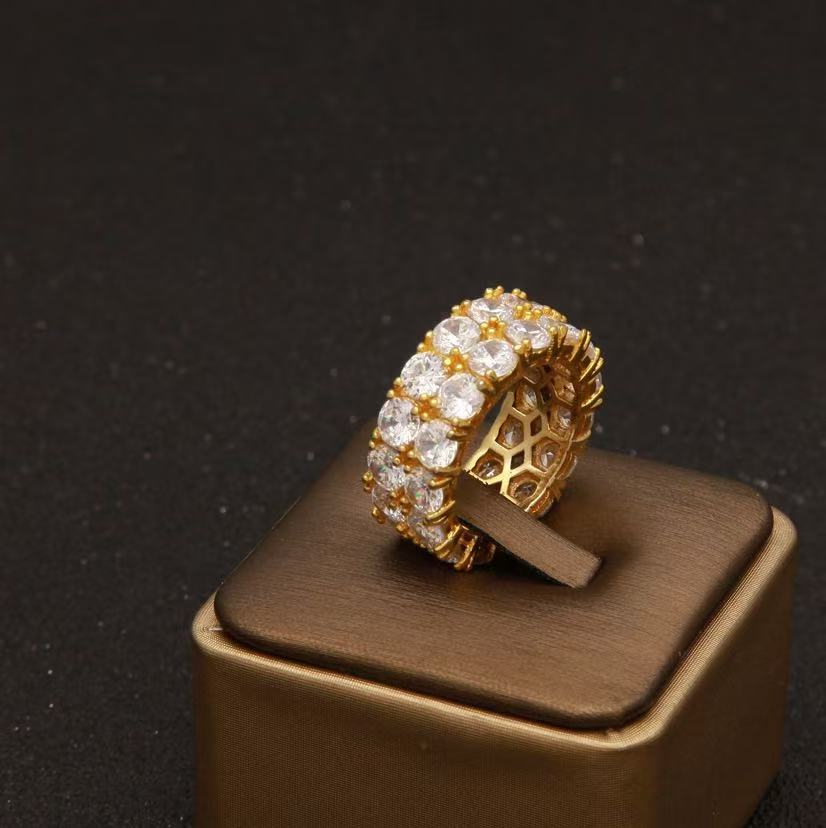 SSS - Double row Icedout Eternity Diamond Round Cut Ring