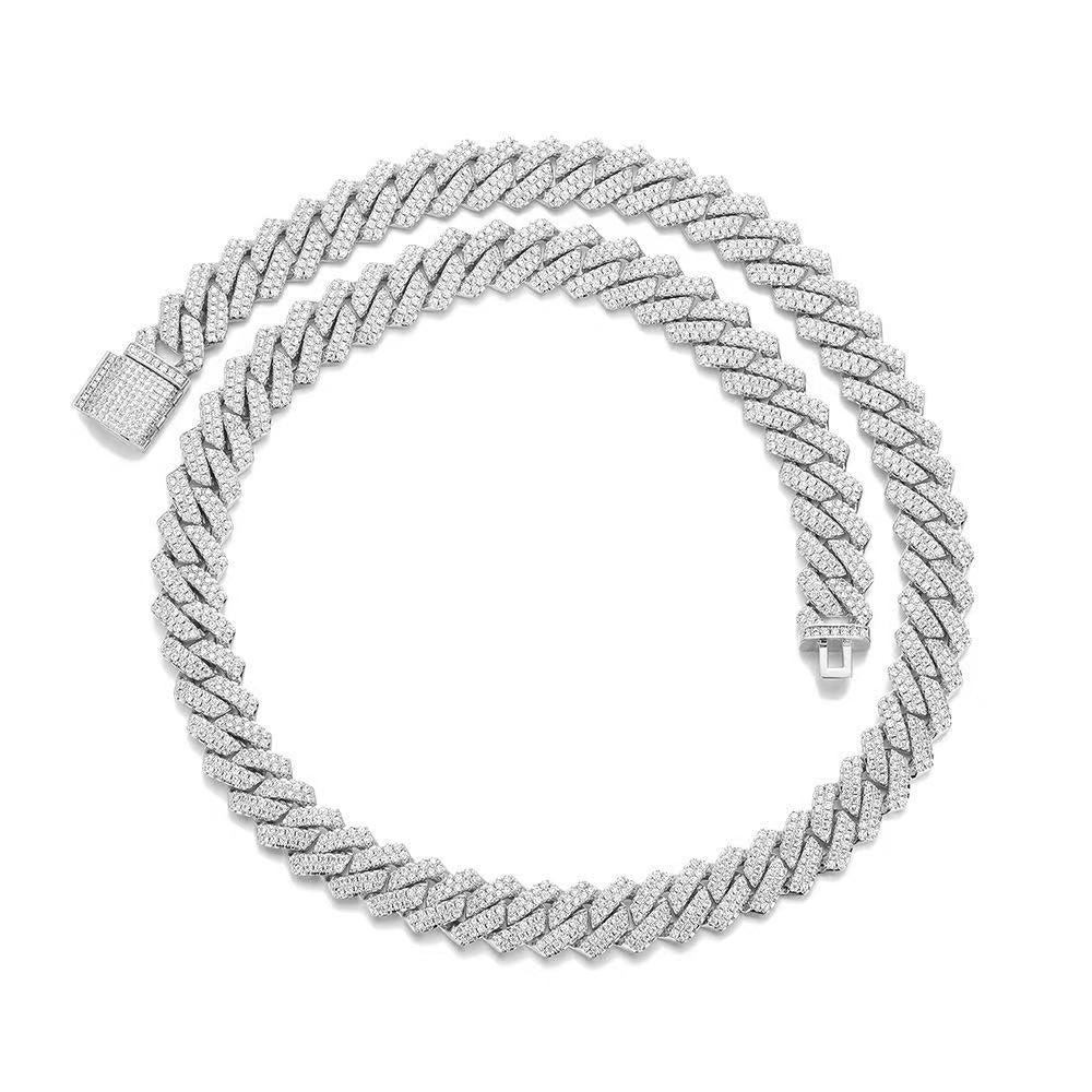 SSS - 15MM Icedout Cuban diamond pointers Necklace