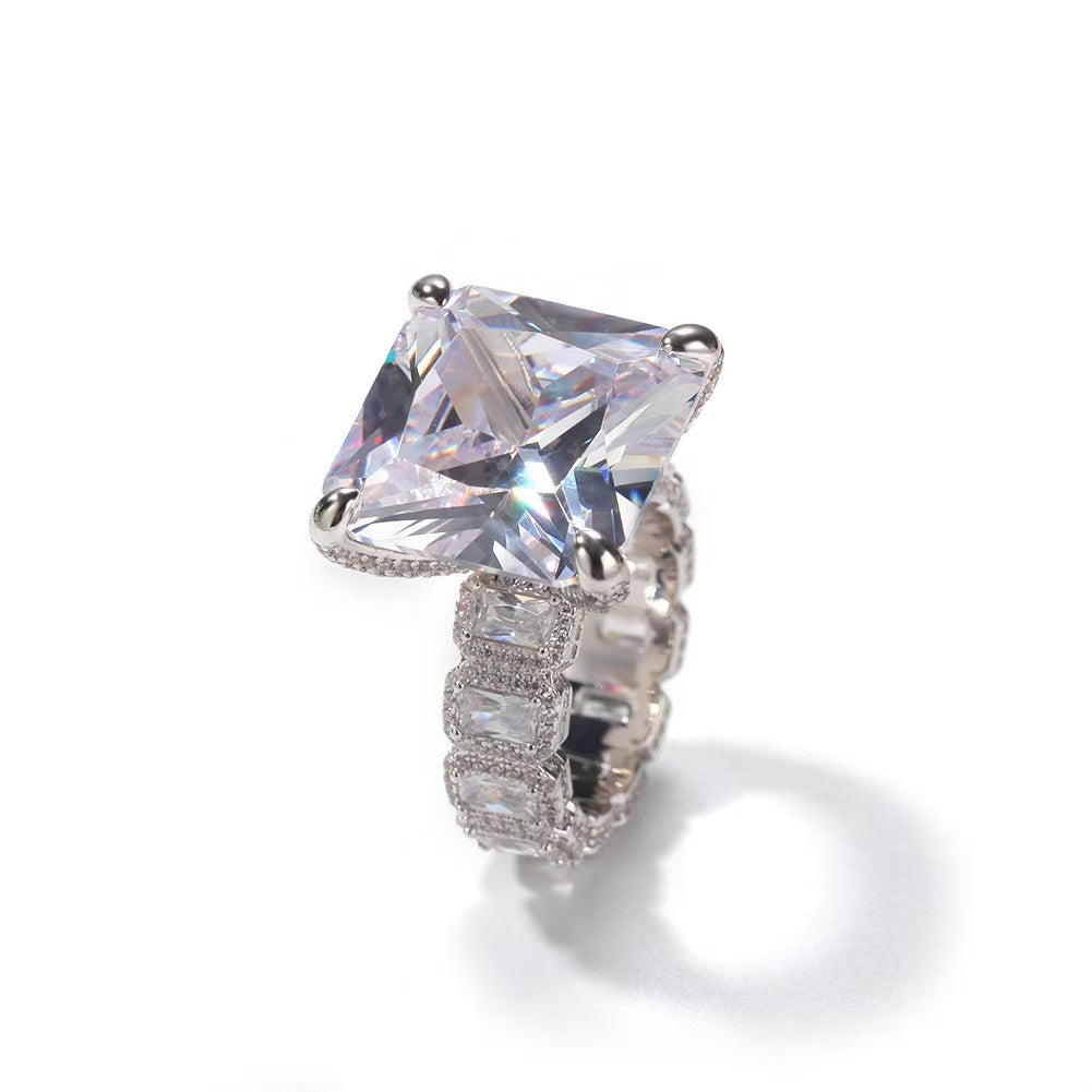 SSS -  Large Radiant Solitaire Cut engagement diamond ring
