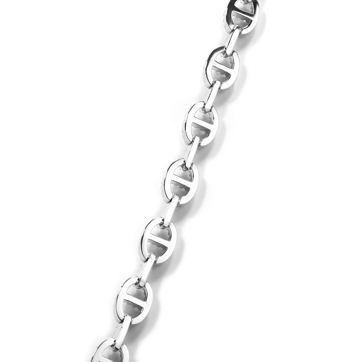SSS - 9MM Mariner icedout link charm diamond Necklace