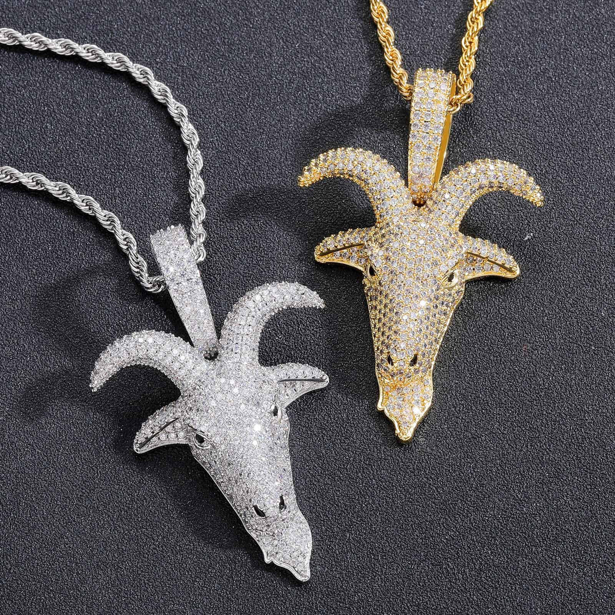 SSS - Icedout Goat Head diamond pendant