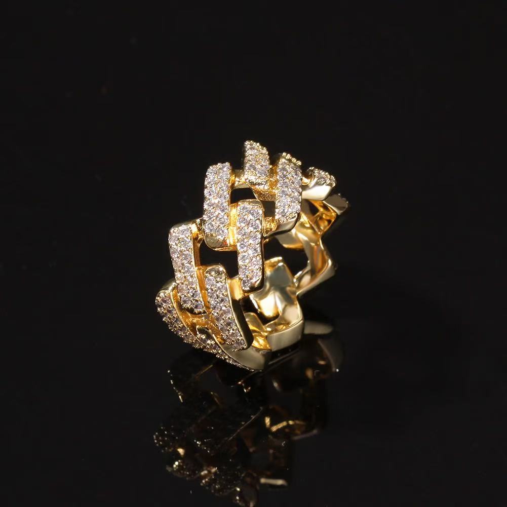 SSS -   Cuban interlocking icedout Diamond ring
