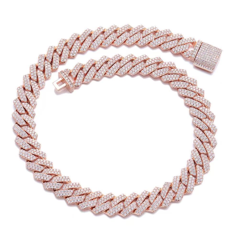 SSS - 15MM Icedout Cuban diamond pointers Necklace