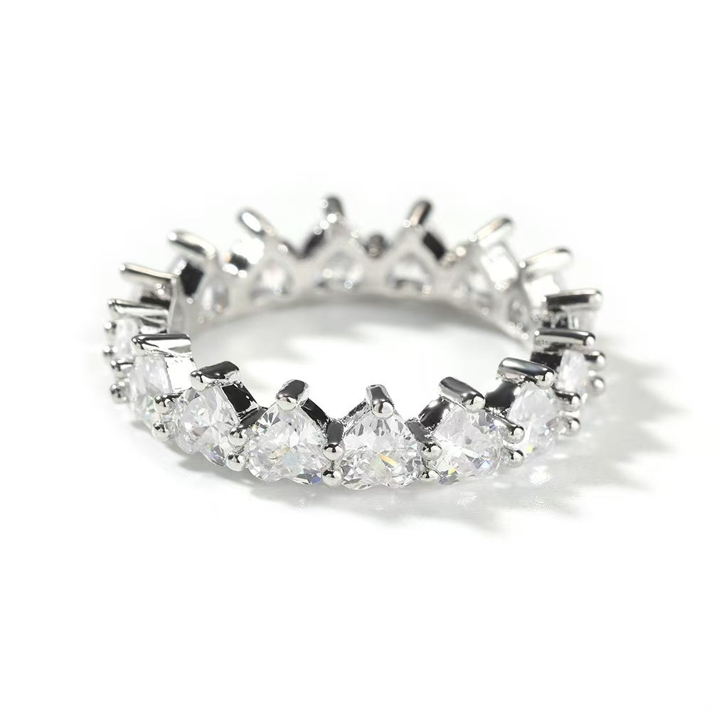 SSS -   2 piece diamonds heart set  stackable Diamond ring