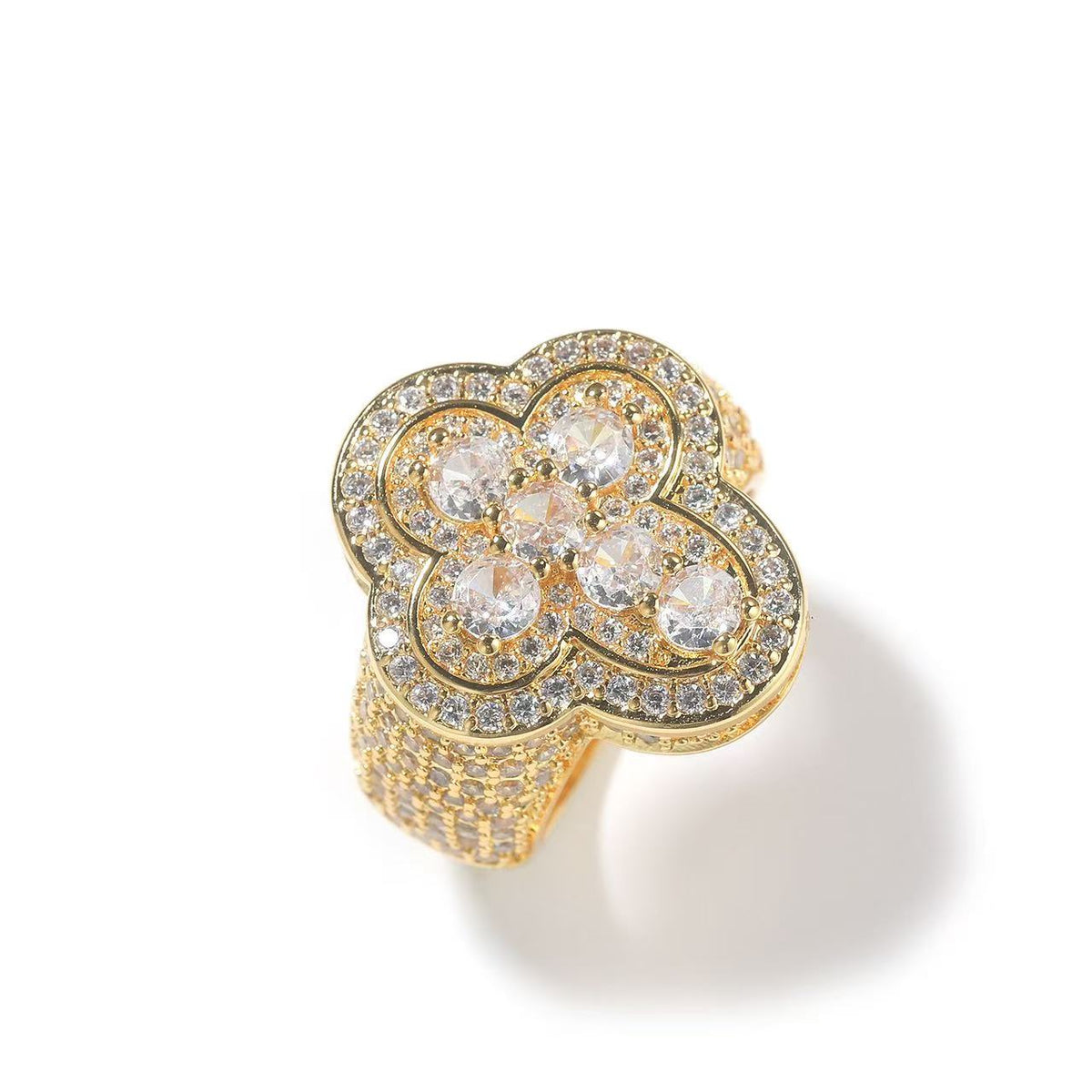 SSS - Four leaf Clover Diamond Cut Ring
