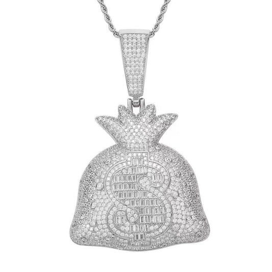 SSS - Moneybag baguette diamonds icedout pendant