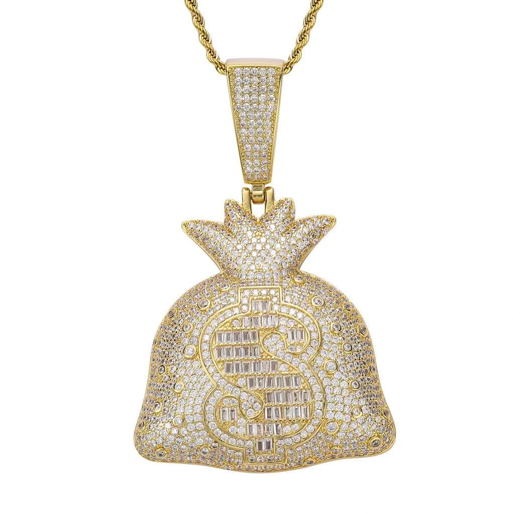 SSS - Moneybag baguette diamonds icedout pendant
