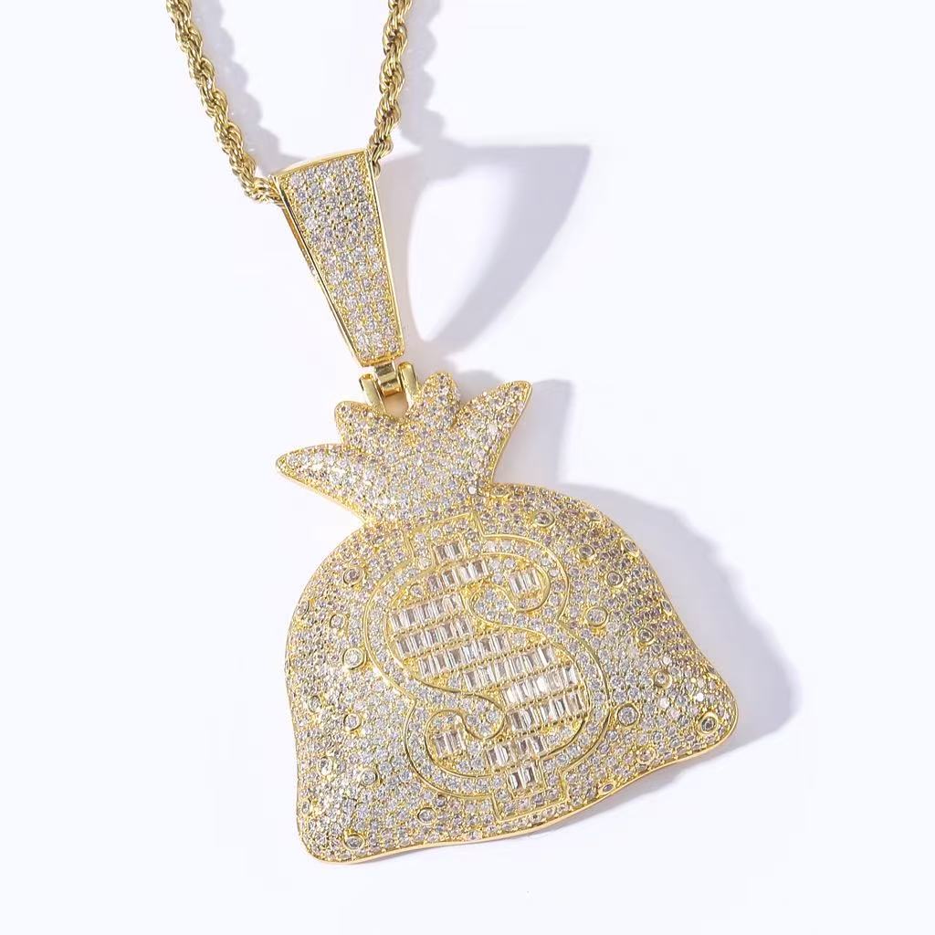 SSS - Moneybag baguette diamonds icedout pendant