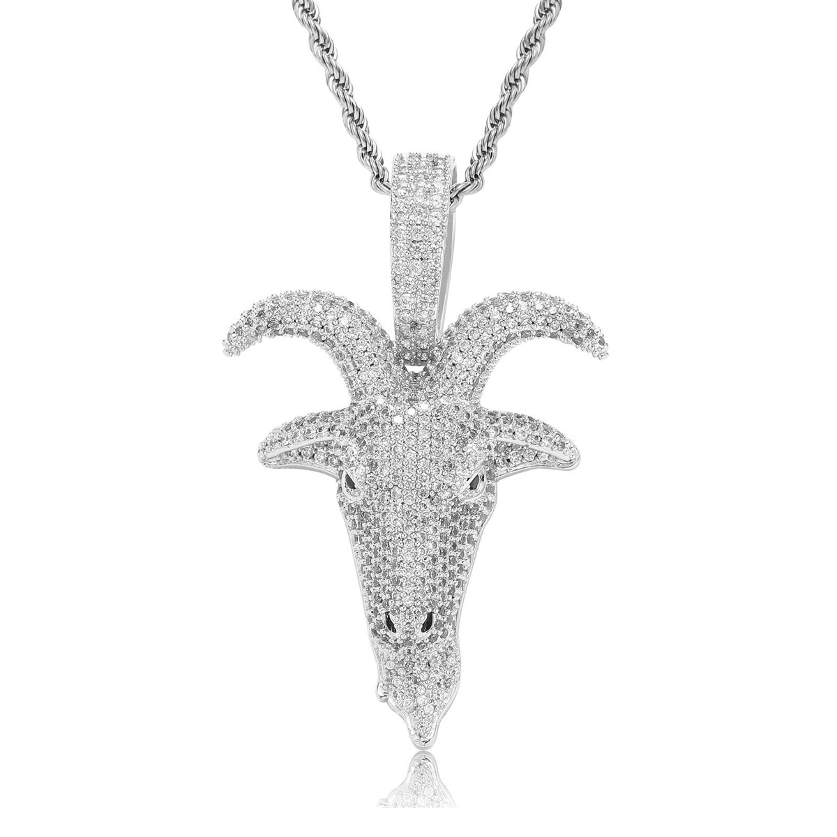 SSS - Icedout Goat Head diamond pendant