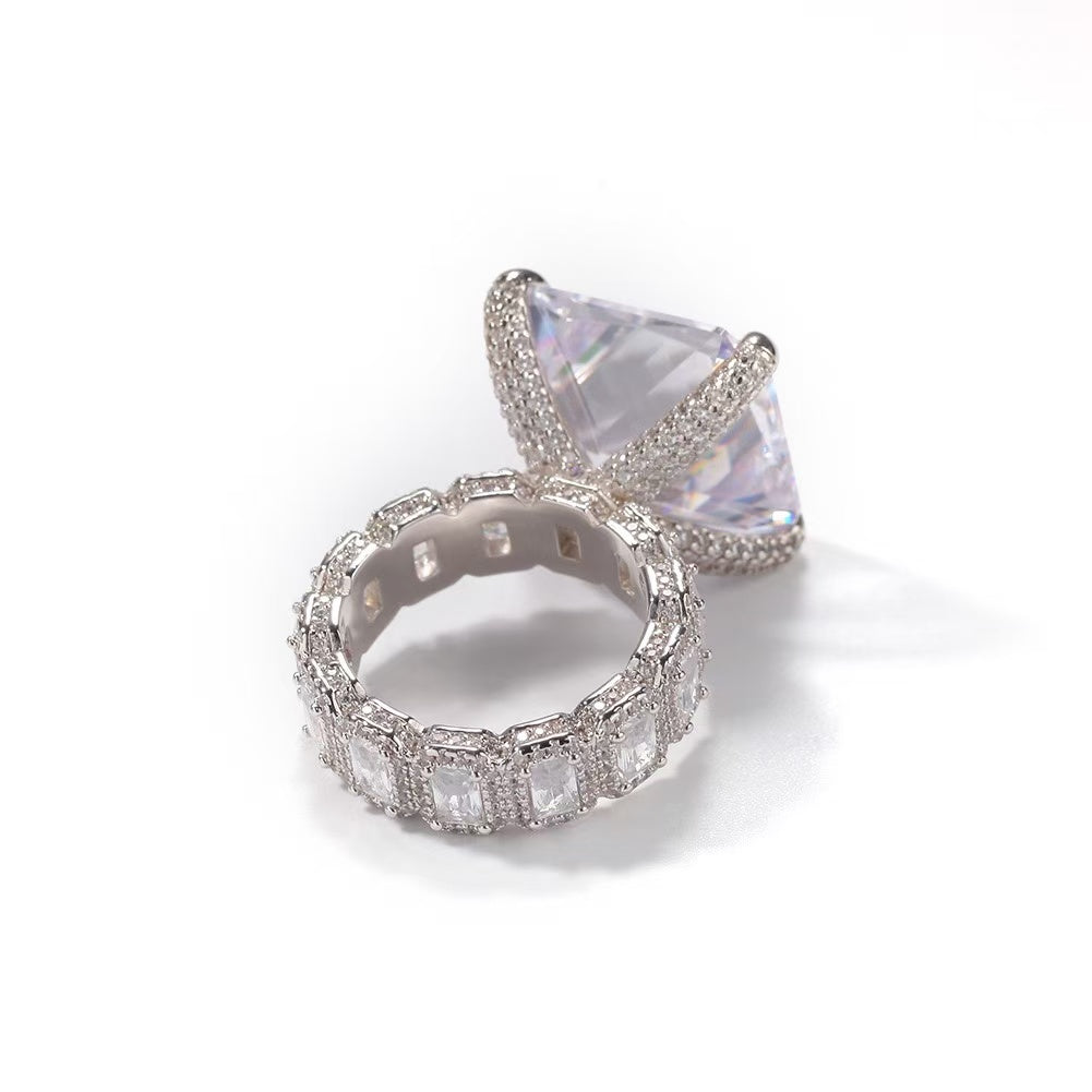 SSS -  Large Radiant Solitaire Cut engagement diamond ring