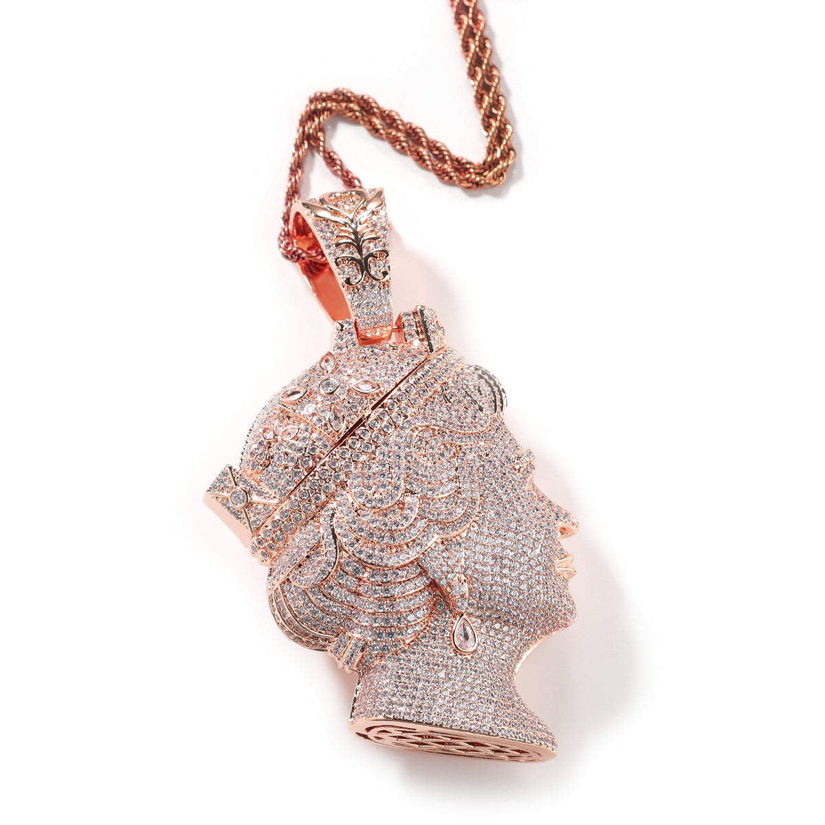 SSS - Queen Elisabeth Iedout diamond Two face Head pendant
