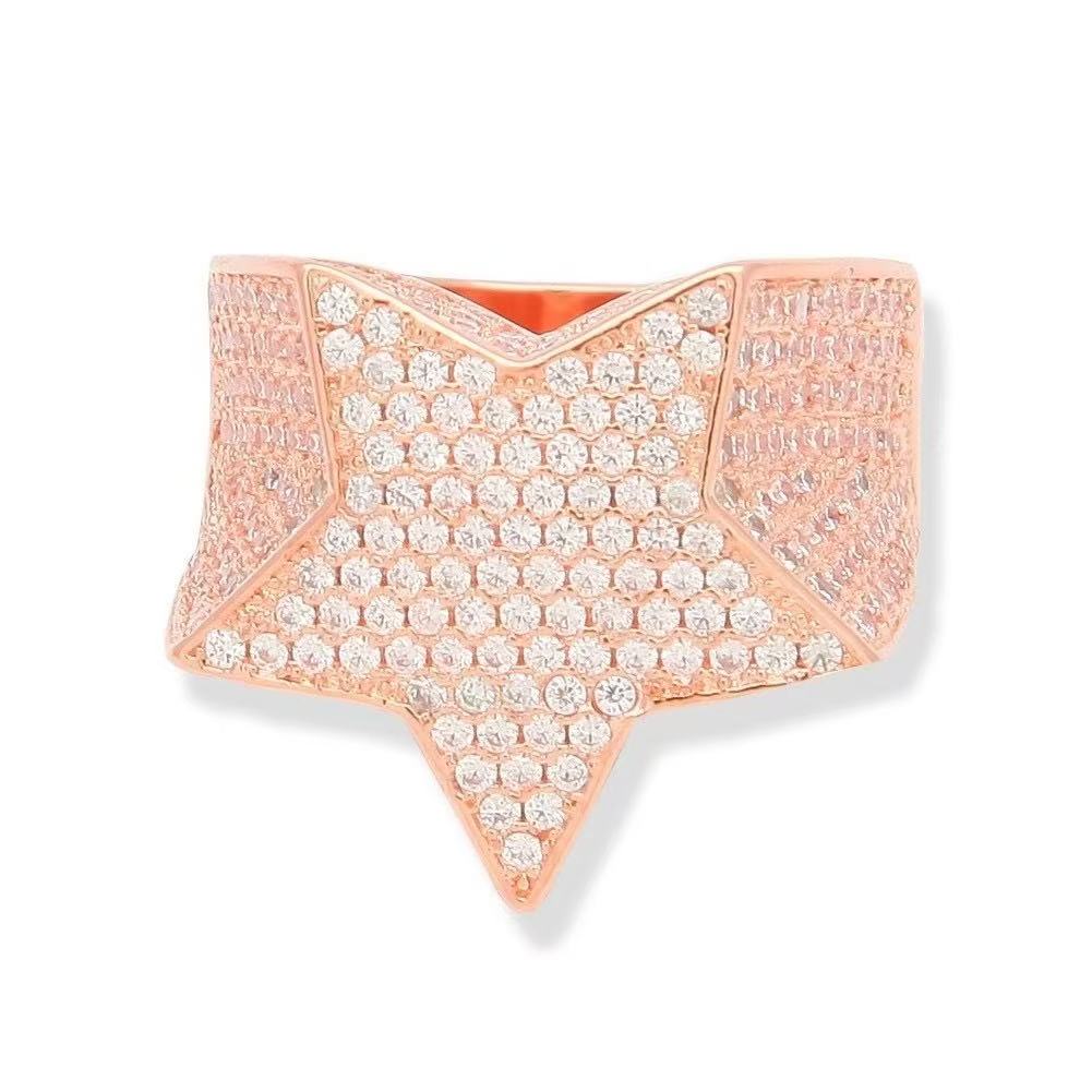 SSS - Star Icedout 3D Diamond Cut Ring