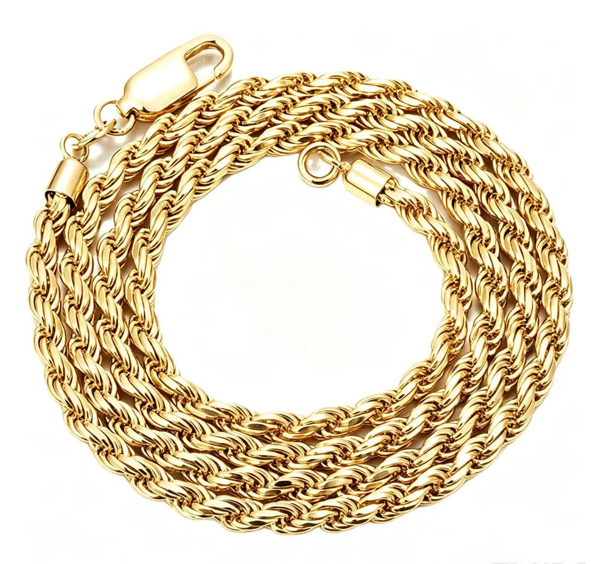 SSS - 5MM Rope gold 14k solid gold chain necklace