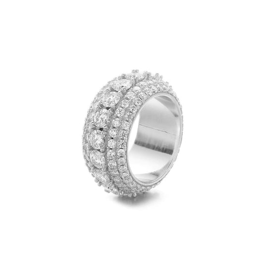 SSS -   Wide band diamonds set  Pave Diamond ring