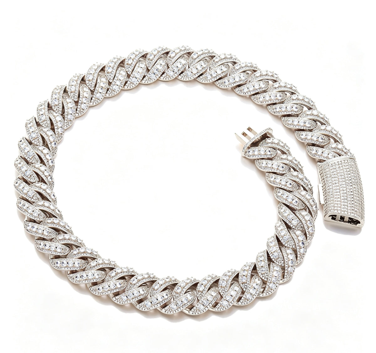 SSS - 20MM Icedout Cuban diamond pointers Necklace