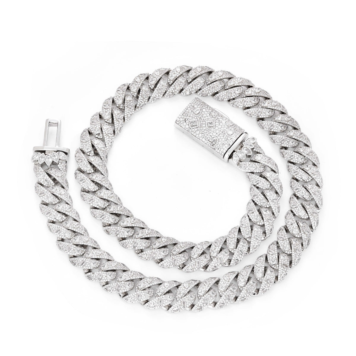 SSS - 18MM Icedout Cuban diamond pointers Fleury Necklace