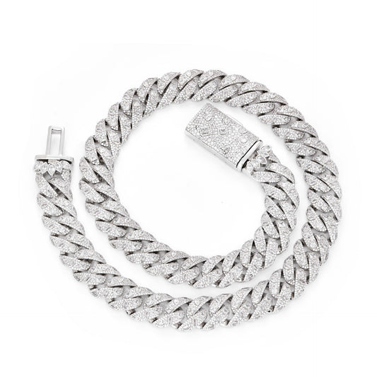 SSS - 18MM Icedout Cuban diamond pointers Fleury Necklace